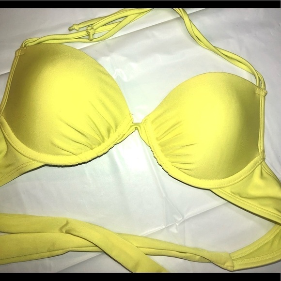 Aerie Live Love Dream Bikini Top Small Yellow - Picture 5 of 5